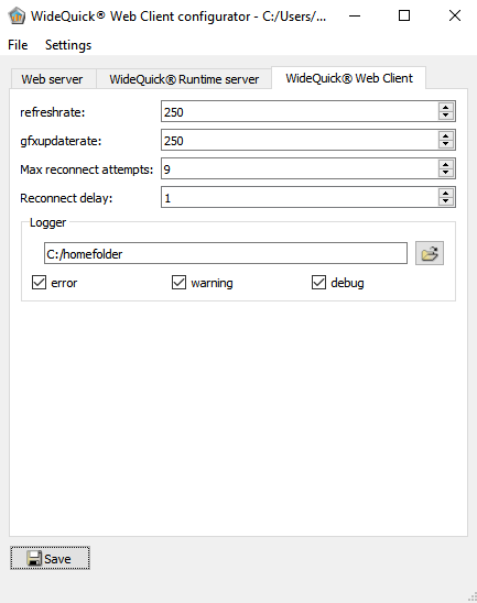 WideQuick Web Client Config Tool – WideQuick® Web Client.
