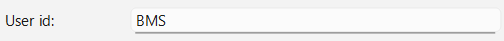 Screenshot of User ID input field in WideQuick License Config tool