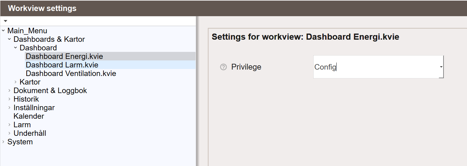 Workview privileges