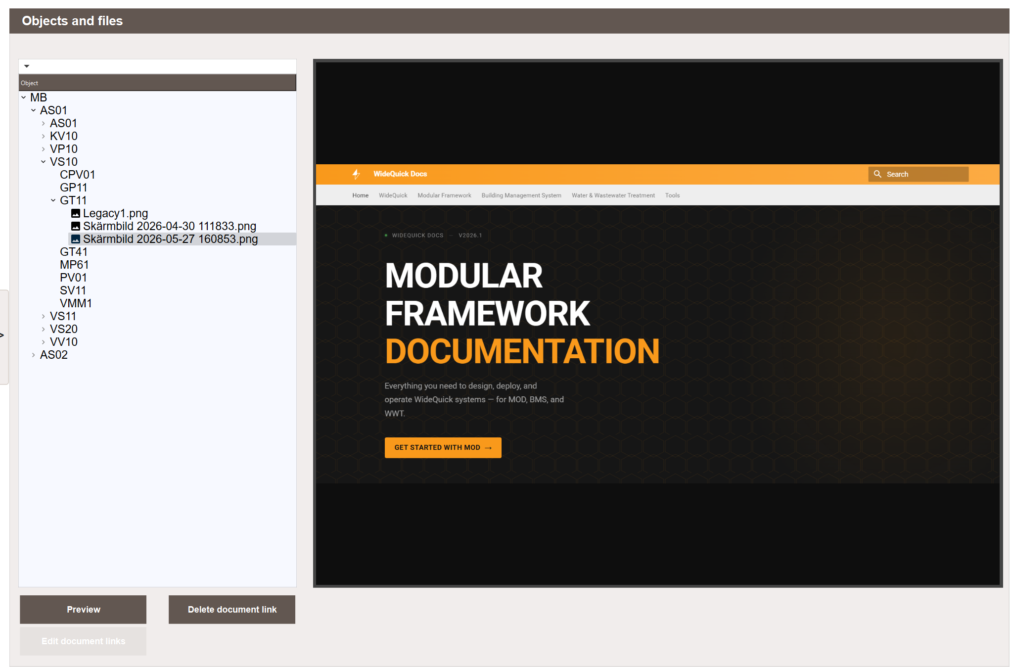 Object references view